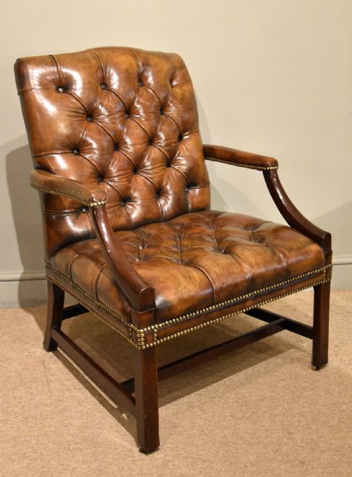 george iii gainsborough armchair - CATEGORY: ANTIQUE CHAIRS - DATED 18TH CENTURY