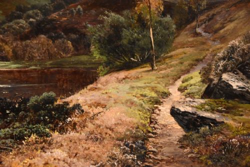 SCENE IN NORTH WALES OIL PAINTING BY CLARENCE ROE - ADDITIONAL PHOTO 2