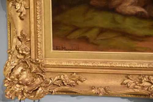 MAKING FRIENDS OIL PAINTING BY JOHN FITZMARSHALL - ADDITIONAL PHOTO 4
