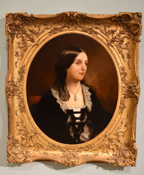 jane lady lurgan oil painting by henry weigall junior - CATEGORY: ANTIQUE ART - DATED 1870