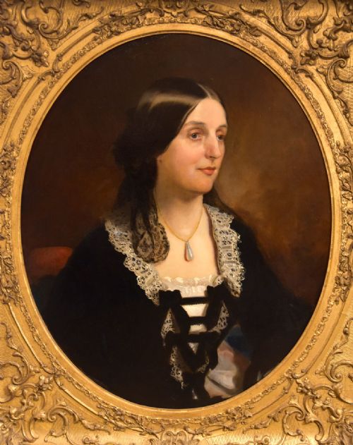 JANE LADY LURGAN OIL PAINTING BY HENRY WEIGALL JUNIOR - ADDITIONAL PHOTO 1