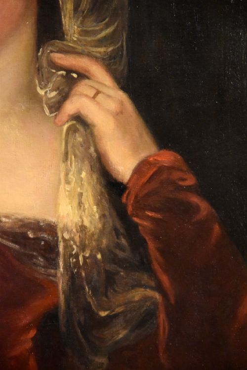PORTRAIT OF A LADY OIL PAINTING - ADDITIONAL PHOTO 3