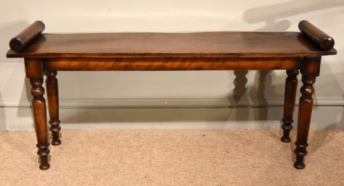 19th century elm window seat - CATEGORY: ANTIQUE FURNITURE - DATED 19TH CENTURY