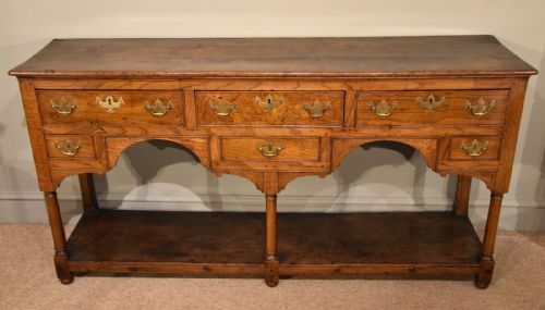 GEORGE III OAK POTBOARD DRESSER BASE - ADDITIONAL PHOTO 2