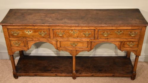 GEORGE III OAK POTBOARD DRESSER BASE - ADDITIONAL PHOTO 5
