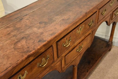 GEORGE III OAK POTBOARD DRESSER BASE - ADDITIONAL PHOTO 7