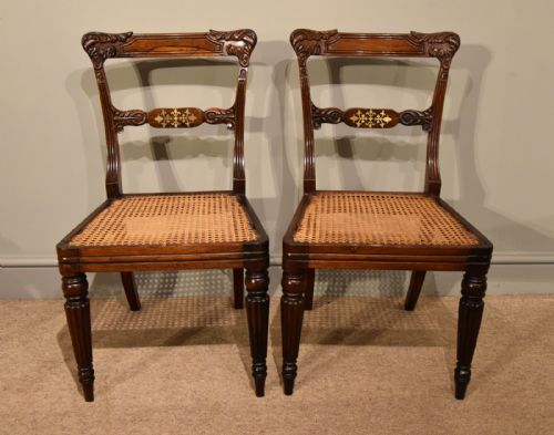 regency rosewood pair of chairs - CATEGORY: ANTIQUE CHAIRS - DATED 19TH CENTURY