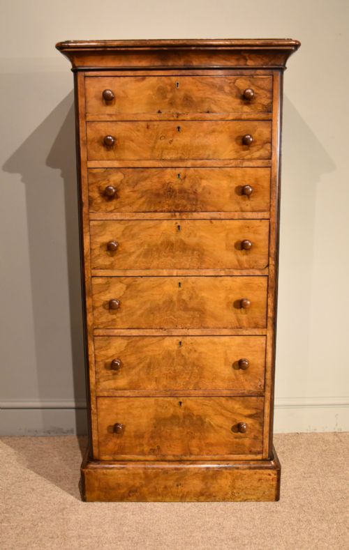 wellington chest stamped edwards and roberts - CATEGORY: ANTIQUE CHEST OF DRAWERS - DATED 19TH CENTURY
