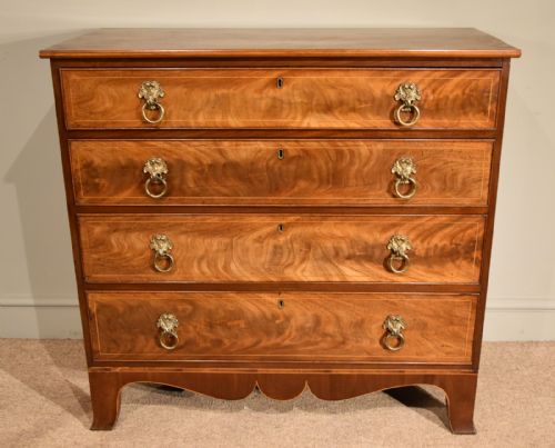 fine regency chest of drawers original brasses - CATEGORY: ANTIQUE CHEST OF DRAWERS - DATED REGENCY