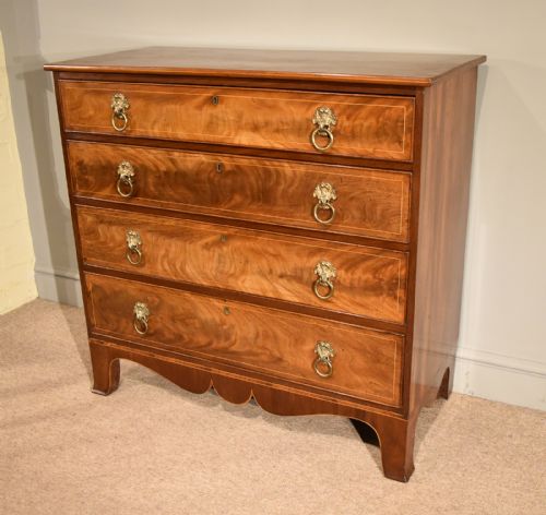 FINE REGENCY CHEST OF DRAWERS ORIGINAL BRASSES - ADDITIONAL PHOTO 2