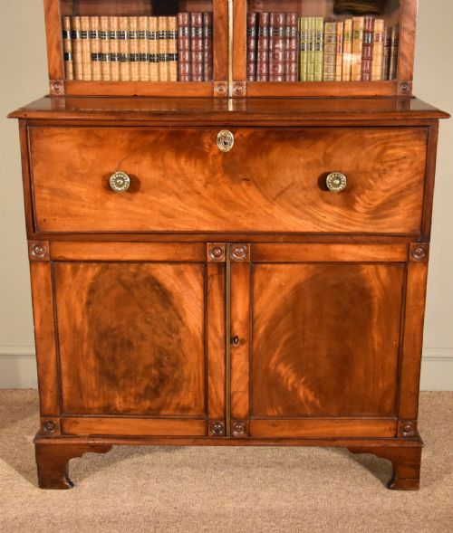 REGENCY MAHOGANY SECRETAIRE BOOKCASE - ADDITIONAL PHOTO 1