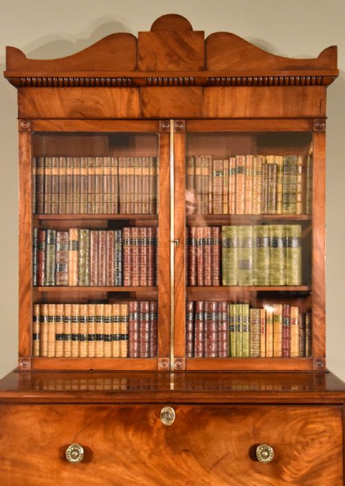 REGENCY MAHOGANY SECRETAIRE BOOKCASE - ADDITIONAL PHOTO 2