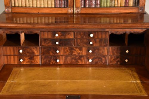 REGENCY MAHOGANY SECRETAIRE BOOKCASE - ADDITIONAL PHOTO 8