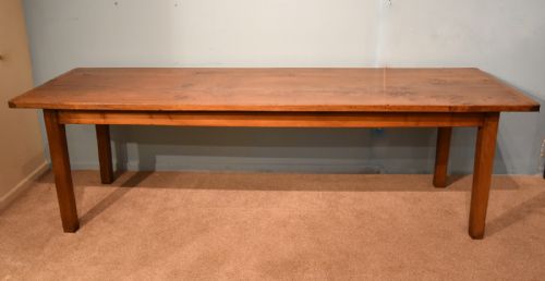 a large french elm farmhouse table - CATEGORY: ANTIQUE TABLES - DATED 1880