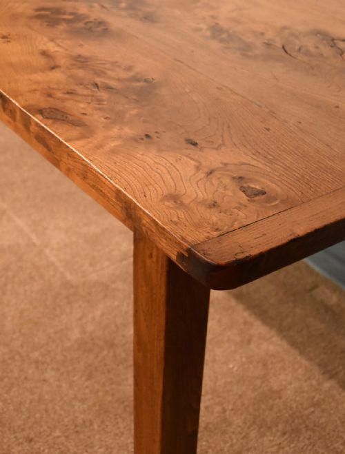 A LARGE FRENCH ELM FARMHOUSE TABLE - ADDITIONAL PHOTO 5