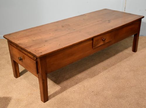 coffee table large french cherrywood - CATEGORY: ANTIQUE TABLES - DATED 1800