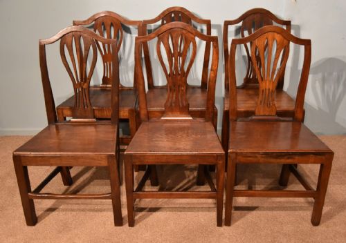 set of six country dining chairs 18th century - CATEGORY: ANTIQUE CHAIRS - DATED 18TH CENTURY