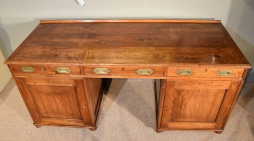 LATE 19TH CENTURY SOLID TEAK CAMPAIGN DESK - ADDITIONAL PHOTO 4