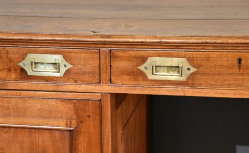 LATE 19TH CENTURY SOLID TEAK CAMPAIGN DESK - ADDITIONAL PHOTO 7