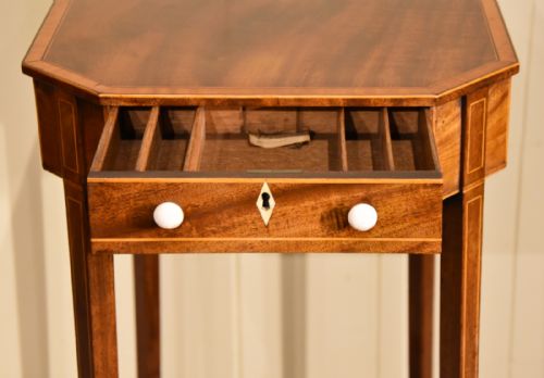 GEORGE III SATINWOOD INLAID WORK TABLE - ADDITIONAL PHOTO 1