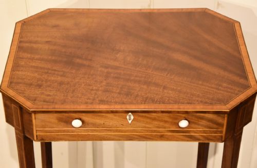 GEORGE III SATINWOOD INLAID WORK TABLE - ADDITIONAL PHOTO 4