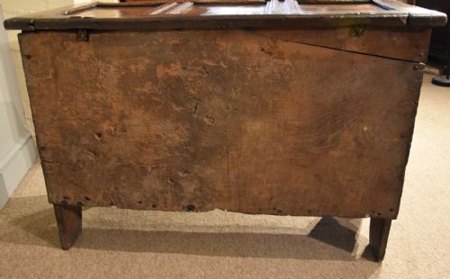 OAK THREE PANELLED COFFER TRANSITIONAL PERIOD - ADDITIONAL PHOTO 7