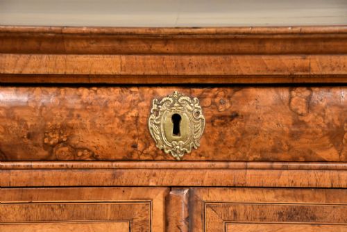 QUEEN ANNE BURR WALNUT CABINET ON STAND - ADDITIONAL PHOTO 9
