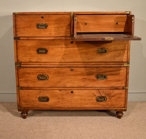 19TH CENTURY MILITARY CAMPAIGN CHEST OF DRAWERS - ADDITIONAL PHOTO 1