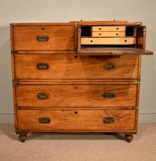 19TH CENTURY MILITARY CAMPAIGN CHEST OF DRAWERS - ADDITIONAL PHOTO 3