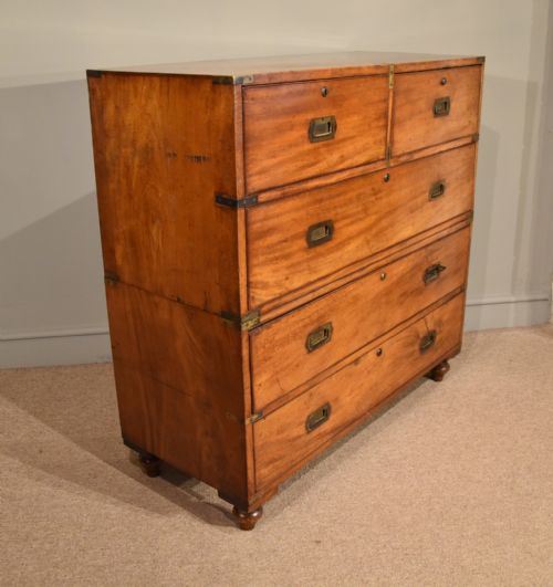 19TH CENTURY MILITARY CAMPAIGN CHEST OF DRAWERS - ADDITIONAL PHOTO 5