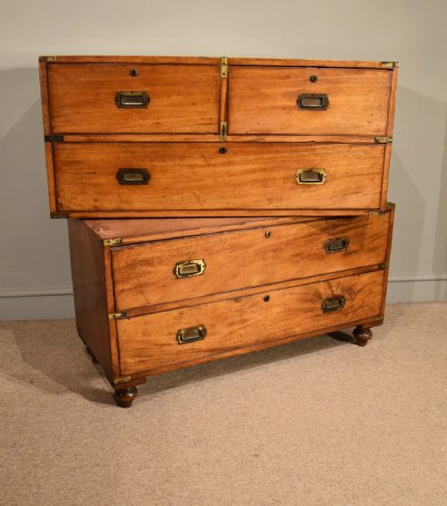 19TH CENTURY MILITARY CAMPAIGN CHEST OF DRAWERS - ADDITIONAL PHOTO 7