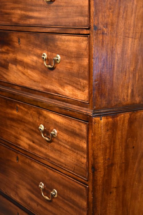 GEORGE III MAHOGANY CHEST ON CHEST TALLBOY - ADDITIONAL PHOTO 3
