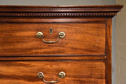 GEORGE III MAHOGANY CHEST ON CHEST TALLBOY - ADDITIONAL PHOTO 5