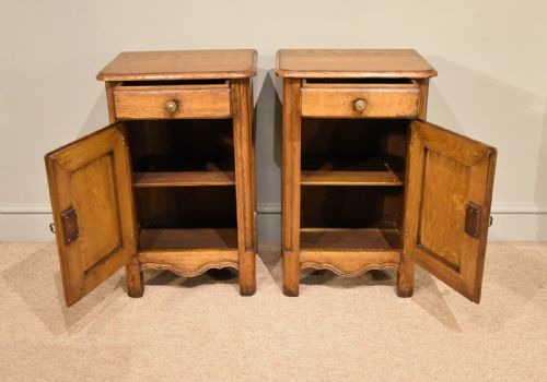 OAK AND FRUITWOOD BEDSIDE TABLES - ADDITIONAL PHOTO 2