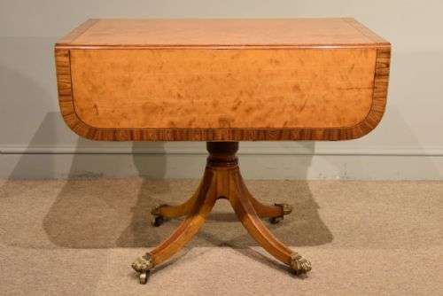 regency satinwood pembroke table - CATEGORY: ANTIQUE TABLES - DATED 19TH CENTURY