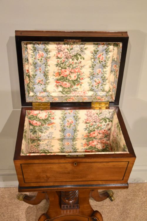 REGENCY PERIOD MAHOGANY TEA POY - ADDITIONAL PHOTO 2