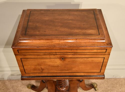 REGENCY PERIOD MAHOGANY TEA POY - ADDITIONAL PHOTO 3