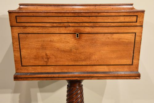REGENCY PERIOD MAHOGANY TEA POY - ADDITIONAL PHOTO 6
