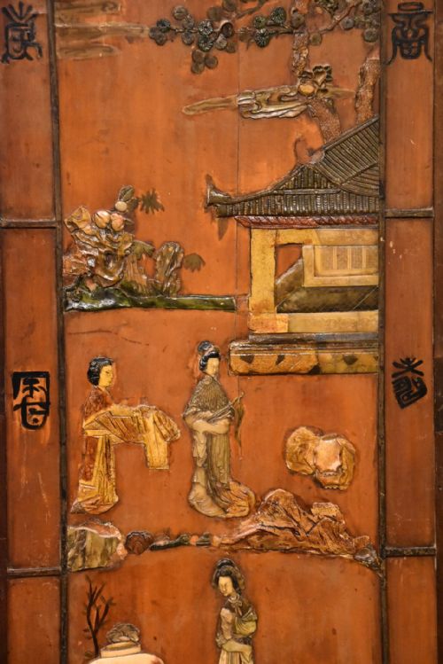 CHINESE LACQUERED PANELS SCREEN - ADDITIONAL PHOTO 1