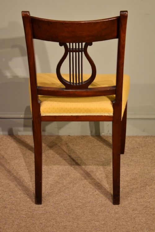 REGENCY BRASS INLAID HARP SIDE CHAIRS - ADDITIONAL PHOTO 6