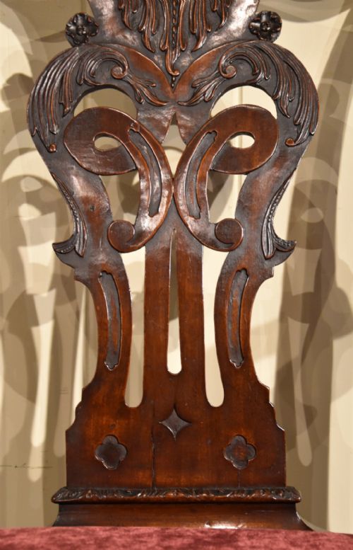 PAIR MAHOGANY ARMCHAIRS MID 18TH CENTURY - ADDITIONAL PHOTO 5