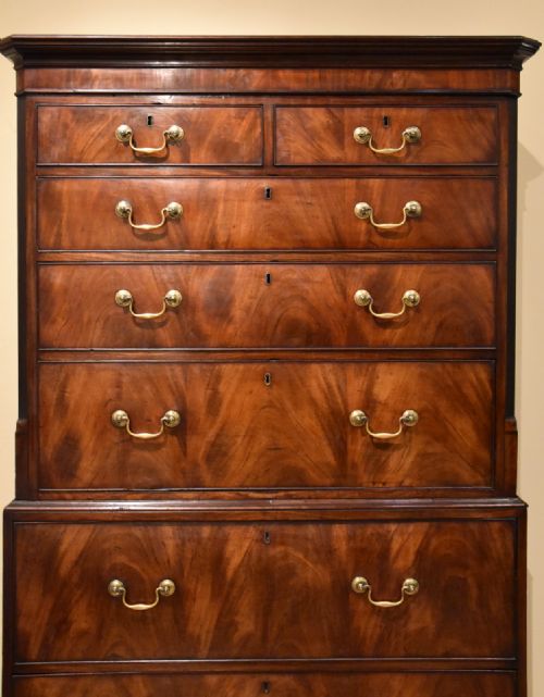 GEORGE III TALLBOY CHEST ON CHEST - ADDITIONAL PHOTO 2