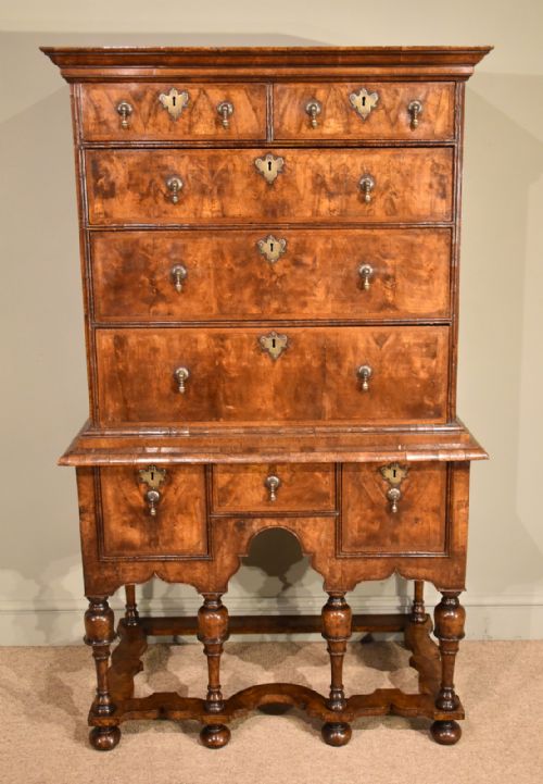 early 18th century chest on stand with provenance - CATEGORY: ANTIQUE CHEST OF DRAWERS - DATED 18TH CENTURY