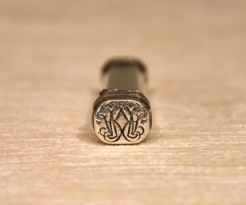SILVER COLOURED METAL SEALING WAX BOX 1700 - ADDITIONAL PHOTO 3