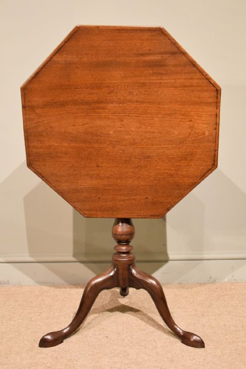 george iii octagonal tilt top wine table - CATEGORY: ANTIQUE TABLES - DATED GEORGIAN