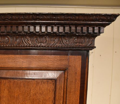 LINEN PRESS GEORGE III OAK PRESS CUPBOARD - ADDITIONAL PHOTO 5