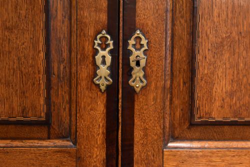 LINEN PRESS GEORGE III OAK PRESS CUPBOARD - ADDITIONAL PHOTO 6