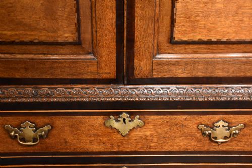 LINEN PRESS GEORGE III OAK PRESS CUPBOARD - ADDITIONAL PHOTO 7