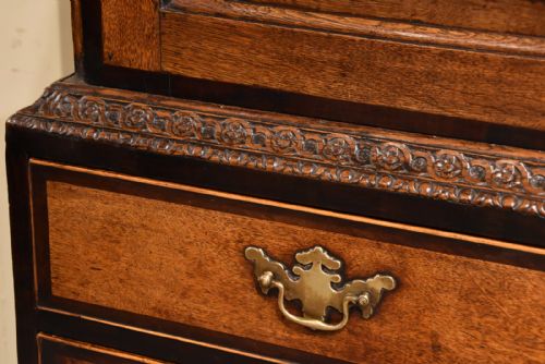 LINEN PRESS GEORGE III OAK PRESS CUPBOARD - ADDITIONAL PHOTO 8