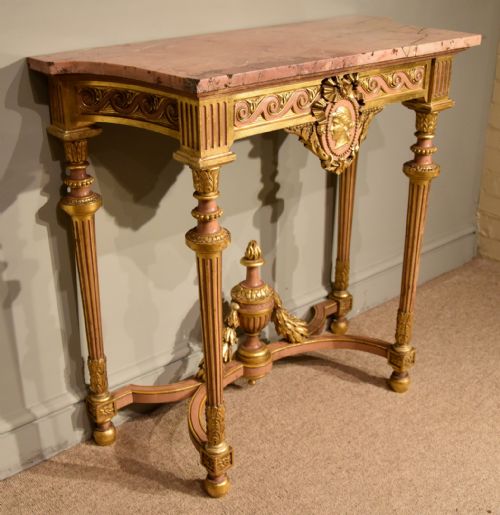 GILDED CONSOLE TABLE 19TH CENTURY - ADDITIONAL PHOTO 3